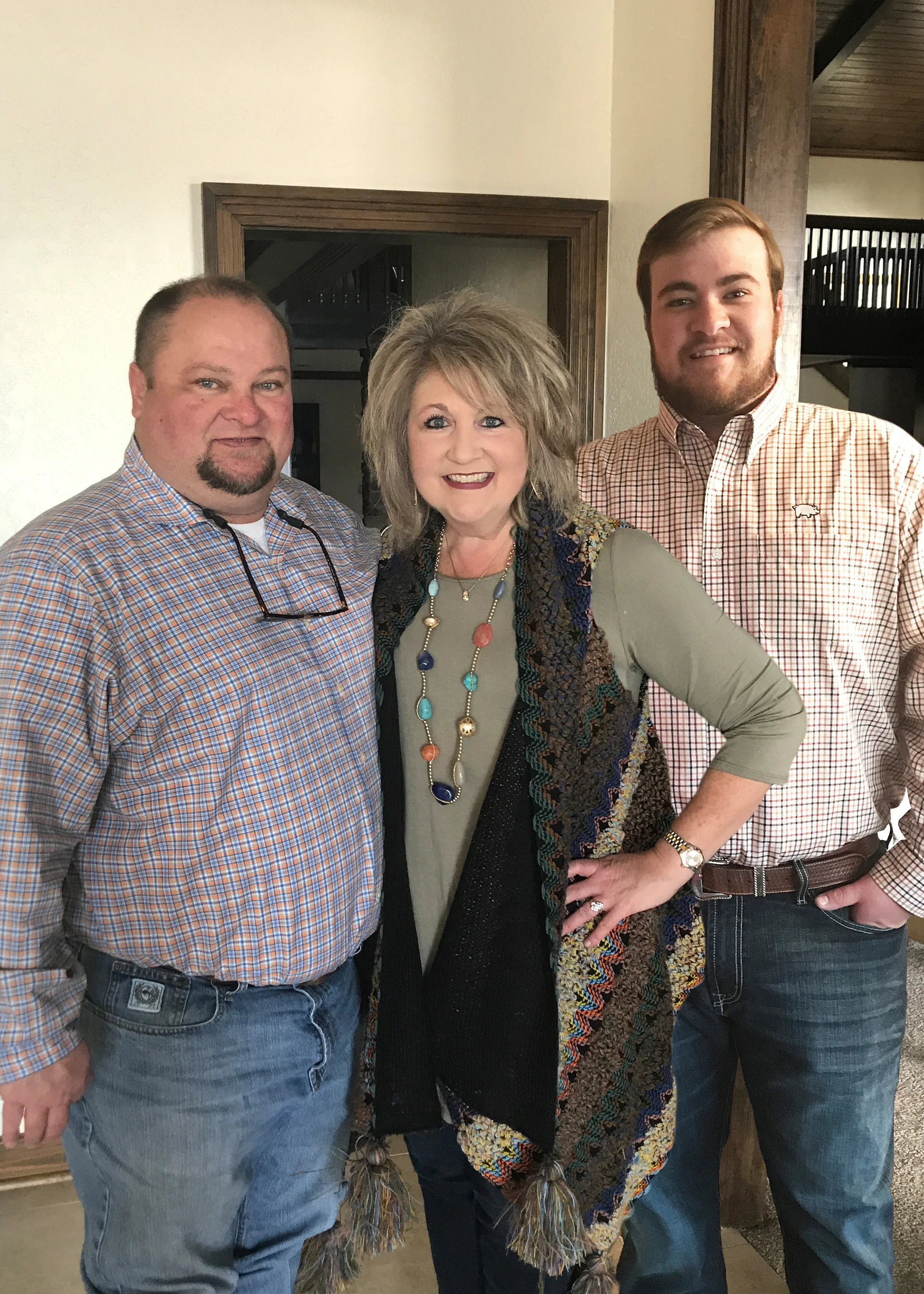 Tim, LeAnne and Anderson this past January in Hot Springs for “A Day at the Races.” 