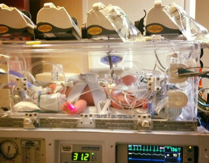 Titan was born on December 14, 2015, and this photo was taken of him right before he was airlifted to Arkansas Children’s Hospital in Little Rock.
