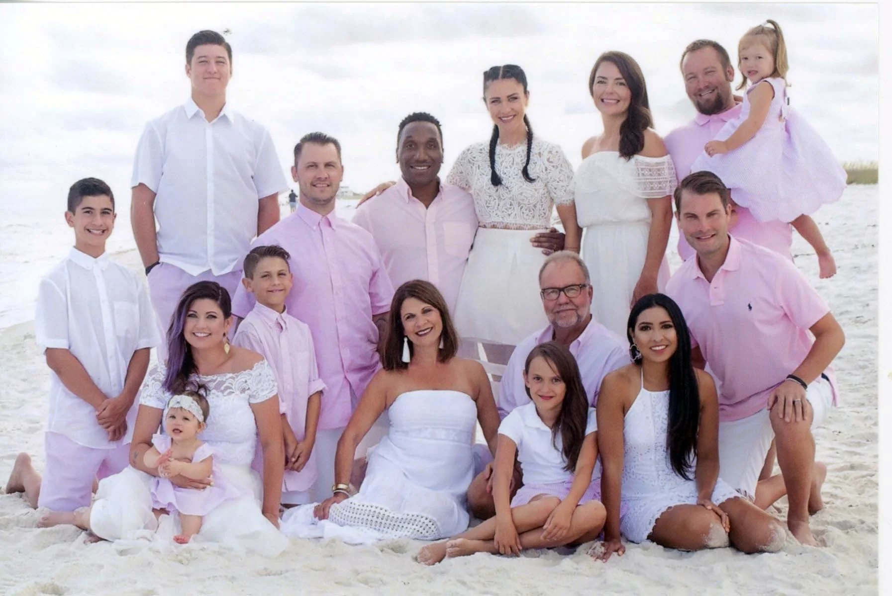 The Youngbloods’ with their entire family during a vacation trip to Pensacola Beach, Florida, in 2017. They are pictured with their four children, three daughters-in-law, one son-in-law, and six grandchildren. (Photo by 615 Photography)