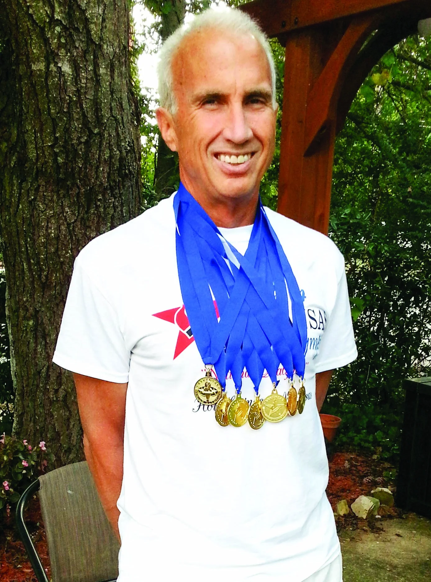 In 2014, Lee went to the Arkansas Senior Olympic Games and received five swimming gold medals and two cycling gold medals which qualified him for the Senior Nationals which were held in Minnesota in 2015.