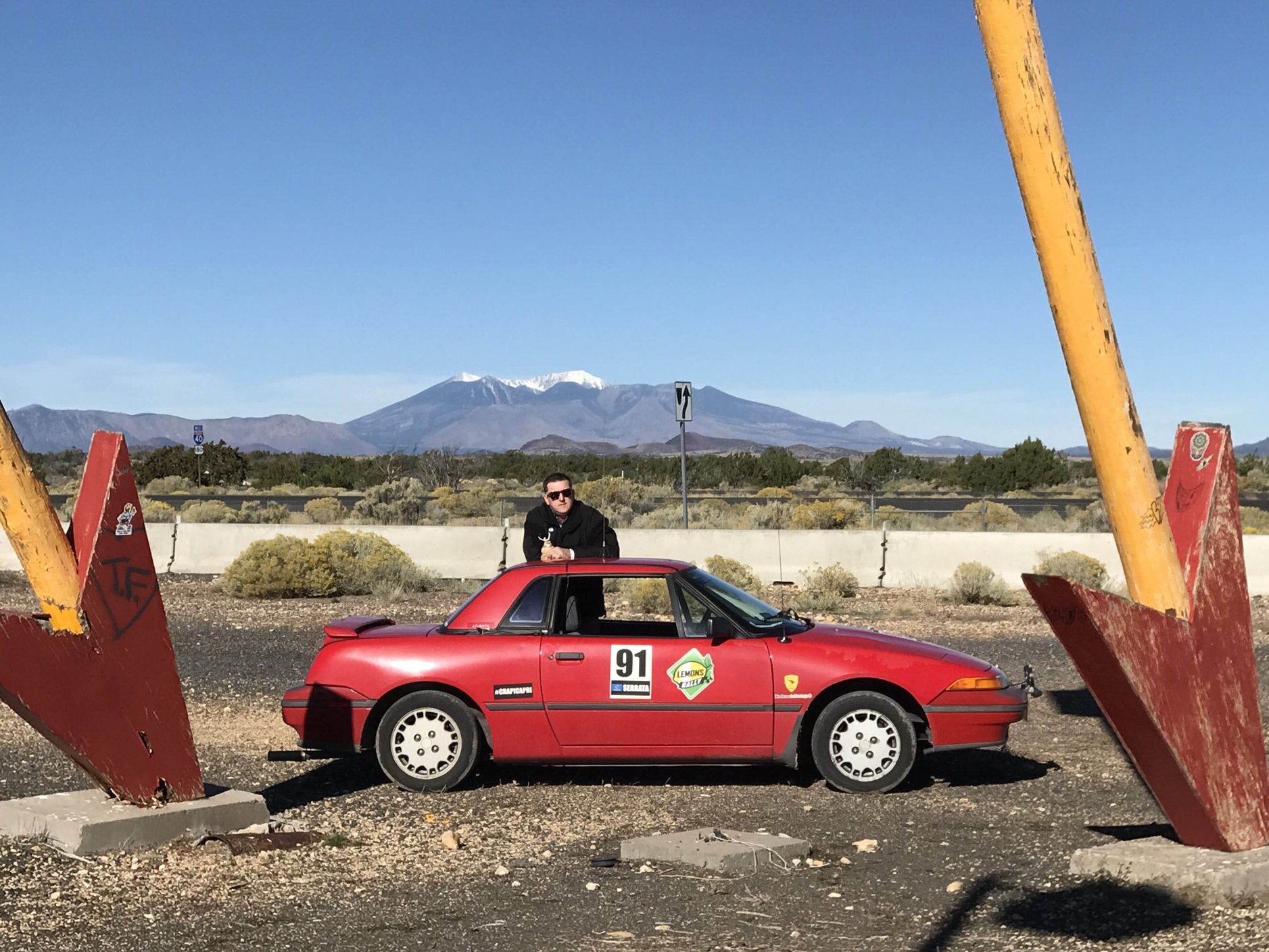 Twin Arrows at an abandoned gas station near Two Guns, Arizona