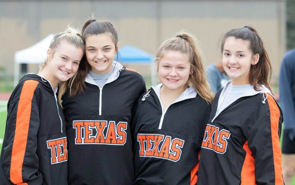 Texas High Cheerleaders Kenzie Adkins, Madison Givens, Adrienne Armstrong and Brandee Jordan are definitely a part of the success of Dash 4 Cash.