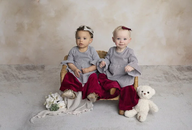 Olivia and Josie are two months apart in age and have polar opposite personalities, just like their big brothers. (Photo by Jilly Bean Photography)