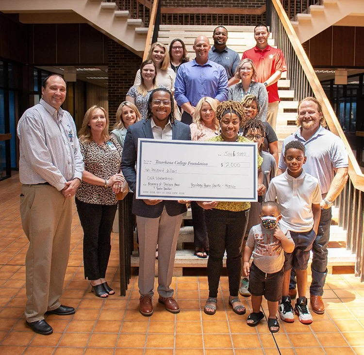 Donation from Heritage Home Health and Hospice Funds Certified Nurse Aide Scholarships at Texarkana College