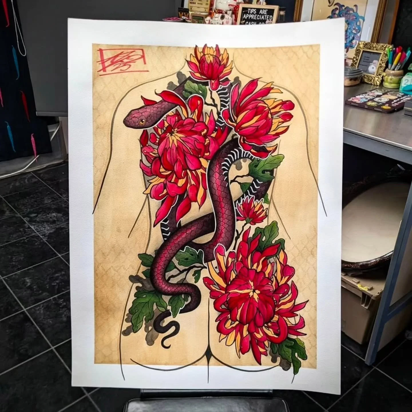 I absolutely love this piece by Amy and I need more people to see it! 😍
She spent a lot of time and love on it! This is available to tattoo so hit her up if you have been thinking of a large scale project like this!!

&bull; @amy.lo.ink &bull;

#ldn