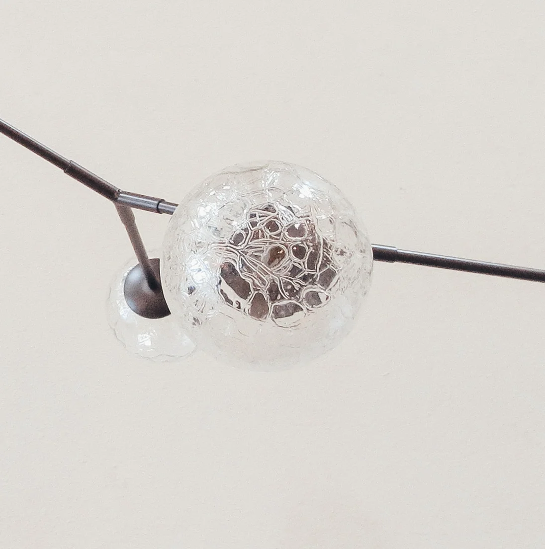 CHANDELIER FINE LIGHTING Vintage Glass Fixture 6 Light