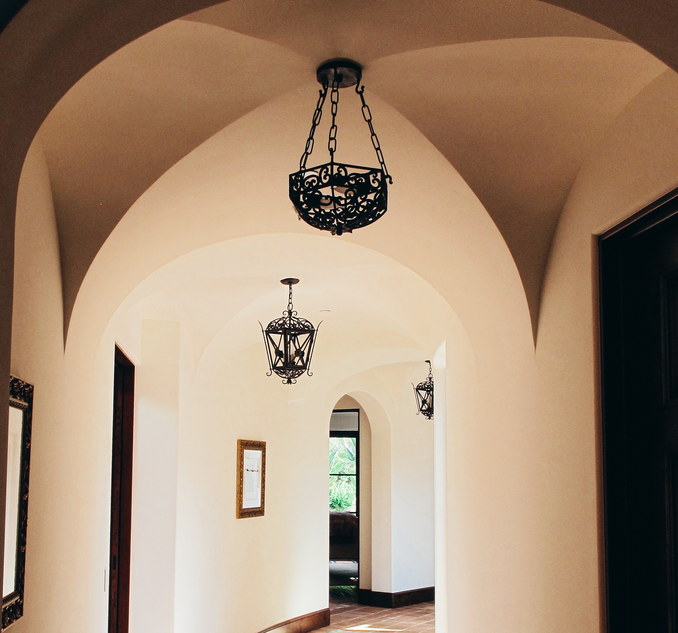 CHANDELIER FINE LIGHTING Hexagon Flush Mount Small On Chains