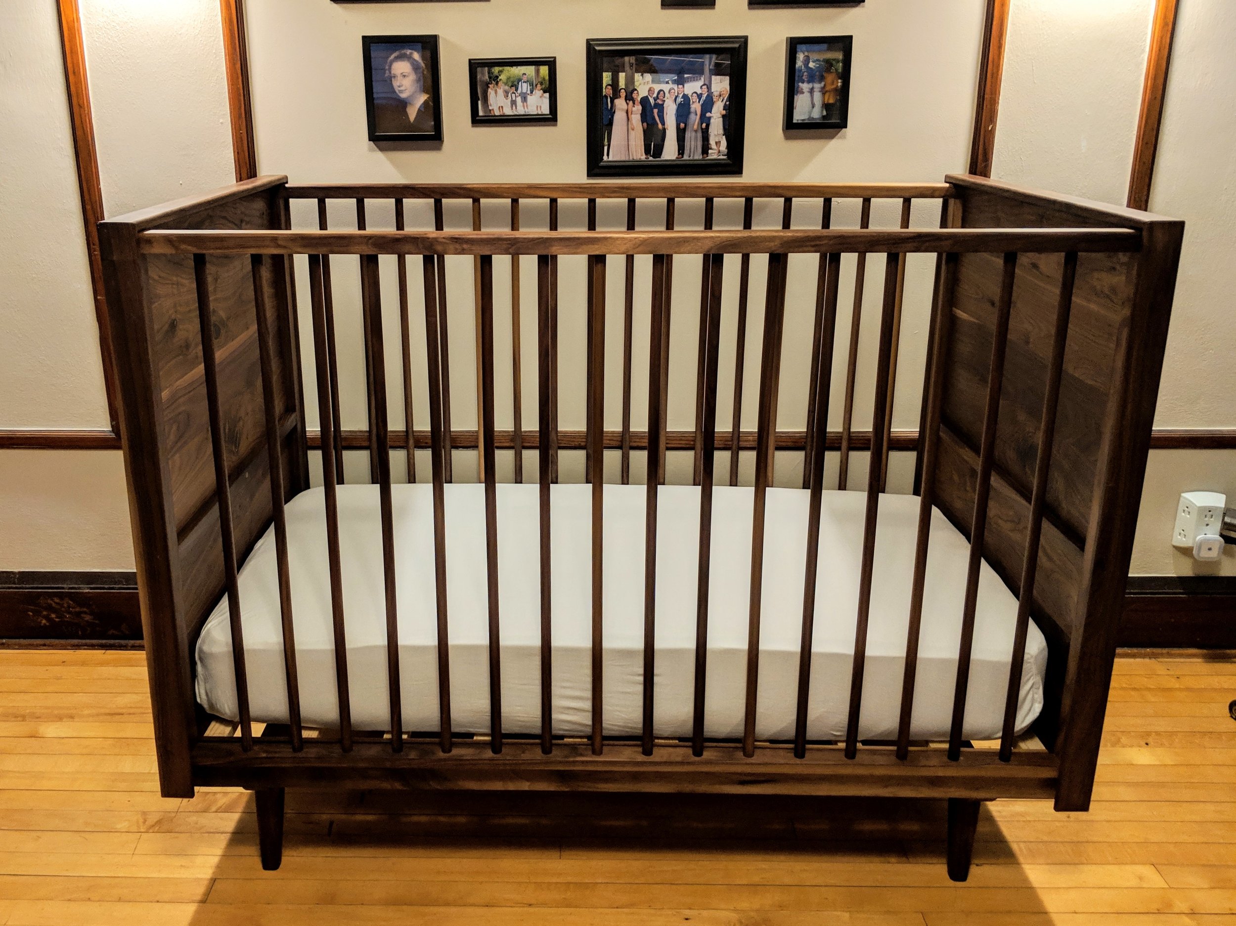 mid century modern convertible crib