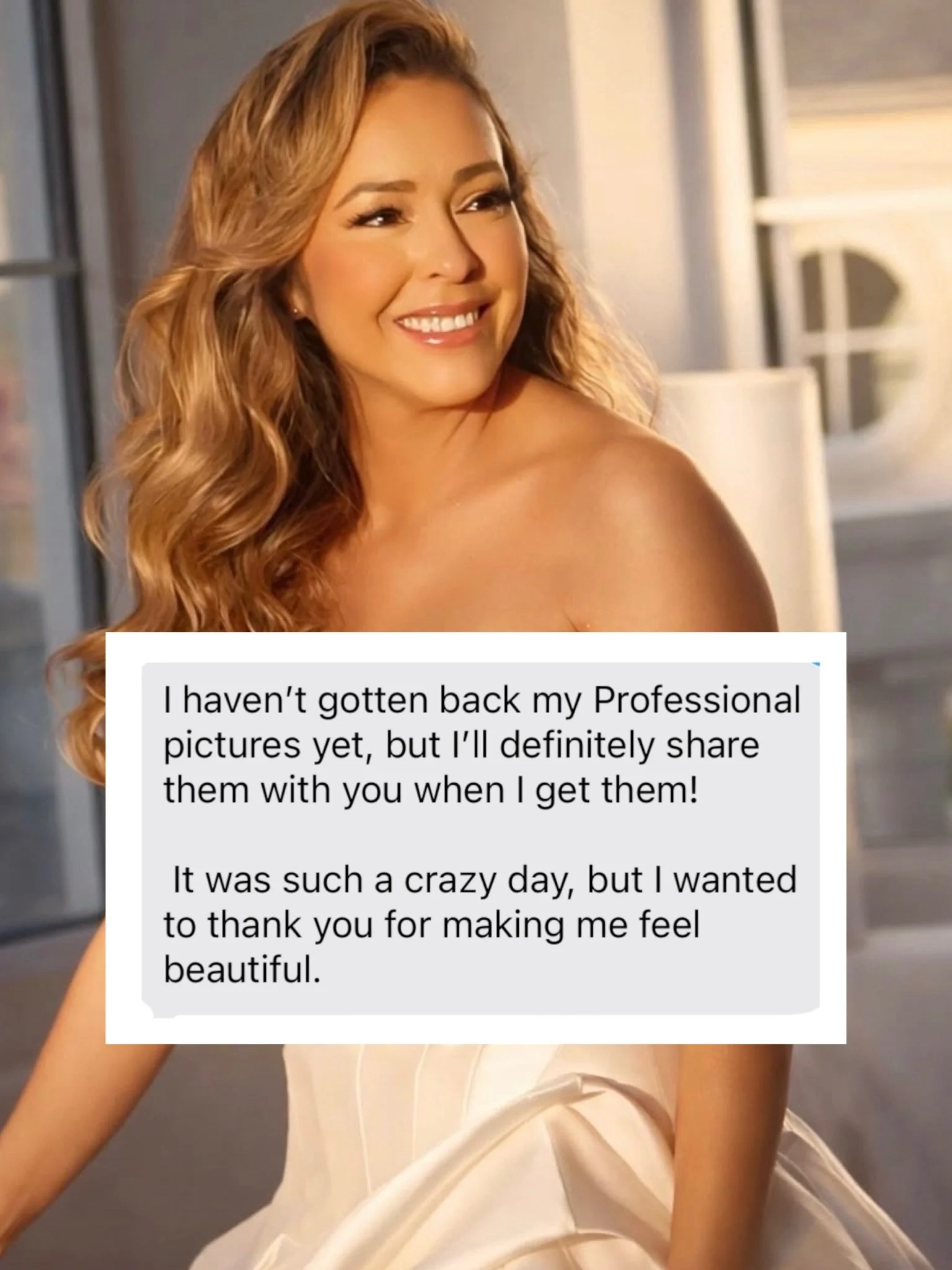 Your wedding day makeup and hair should reflect the true you &hellip;naturally stunning, with just the right amount of glamour, like our Backstage Bride Erica. 

Kind words after the wedding make us relive the delight of being part of a bride&rsquo;s