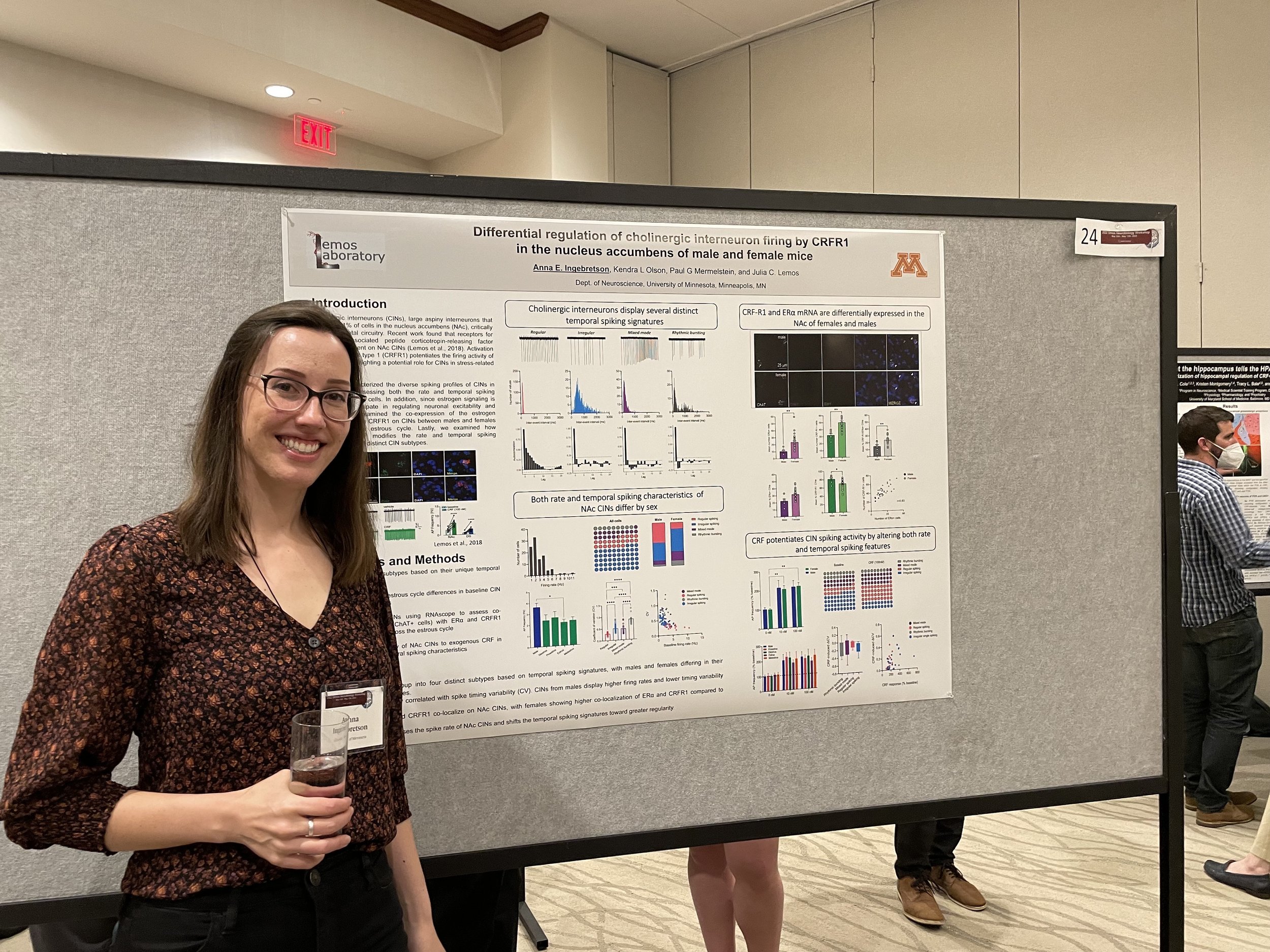  Anna at the Stress Neurobiology Workshop where she won the best postdoc poster award! 