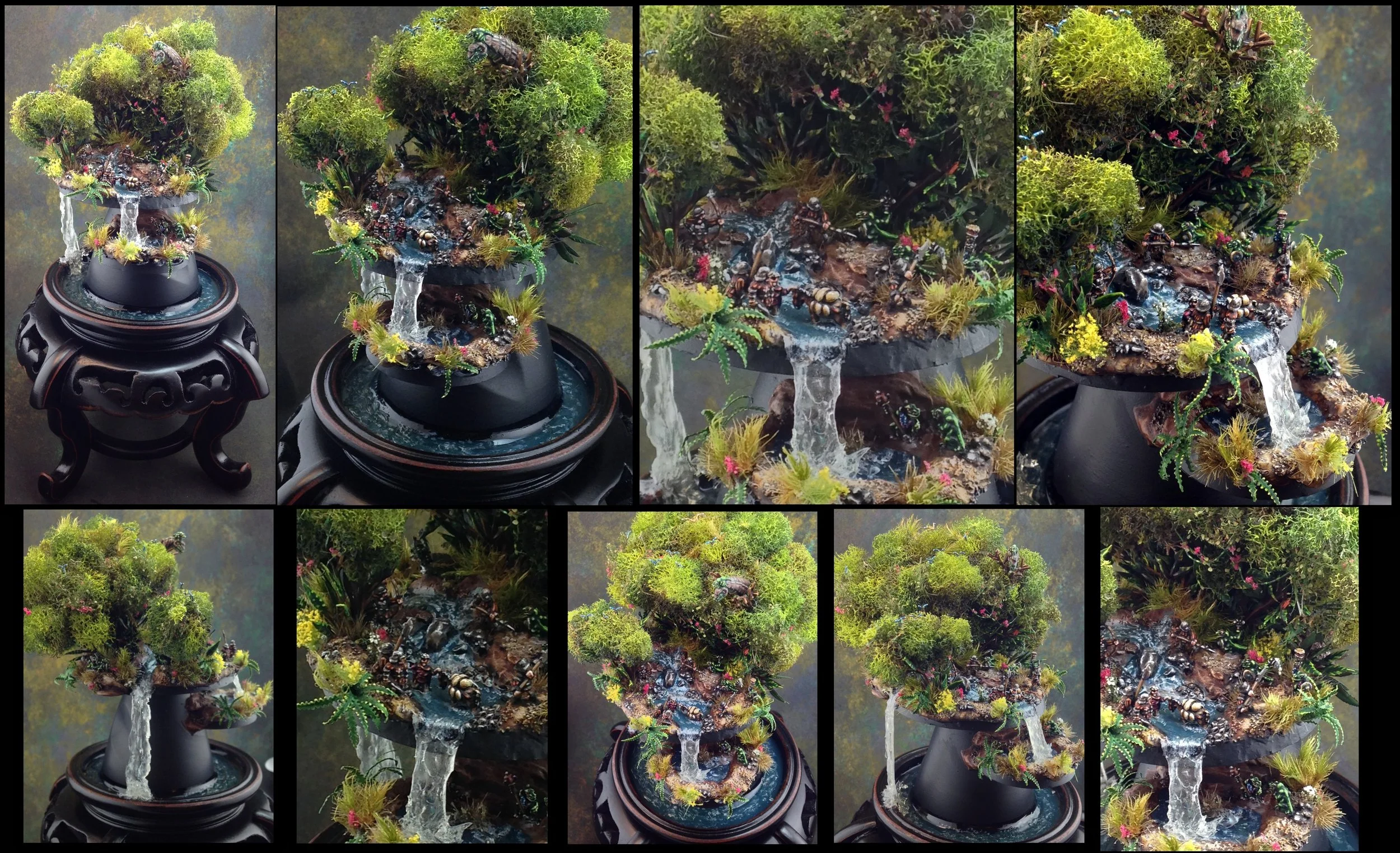 My worldwide award-winning 6mm diorama featuring two waterfalls and living plants.