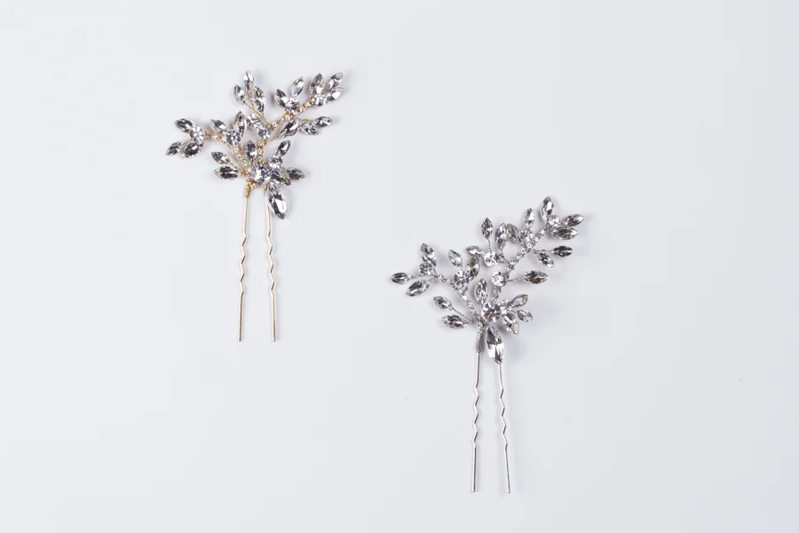 Dainty sparkle bridal pin by Untamed Petals
