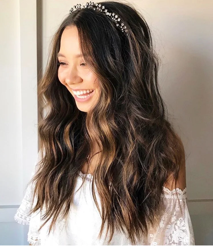 Vintage inspired brushed gold and crystal tiara by Untamed Petals