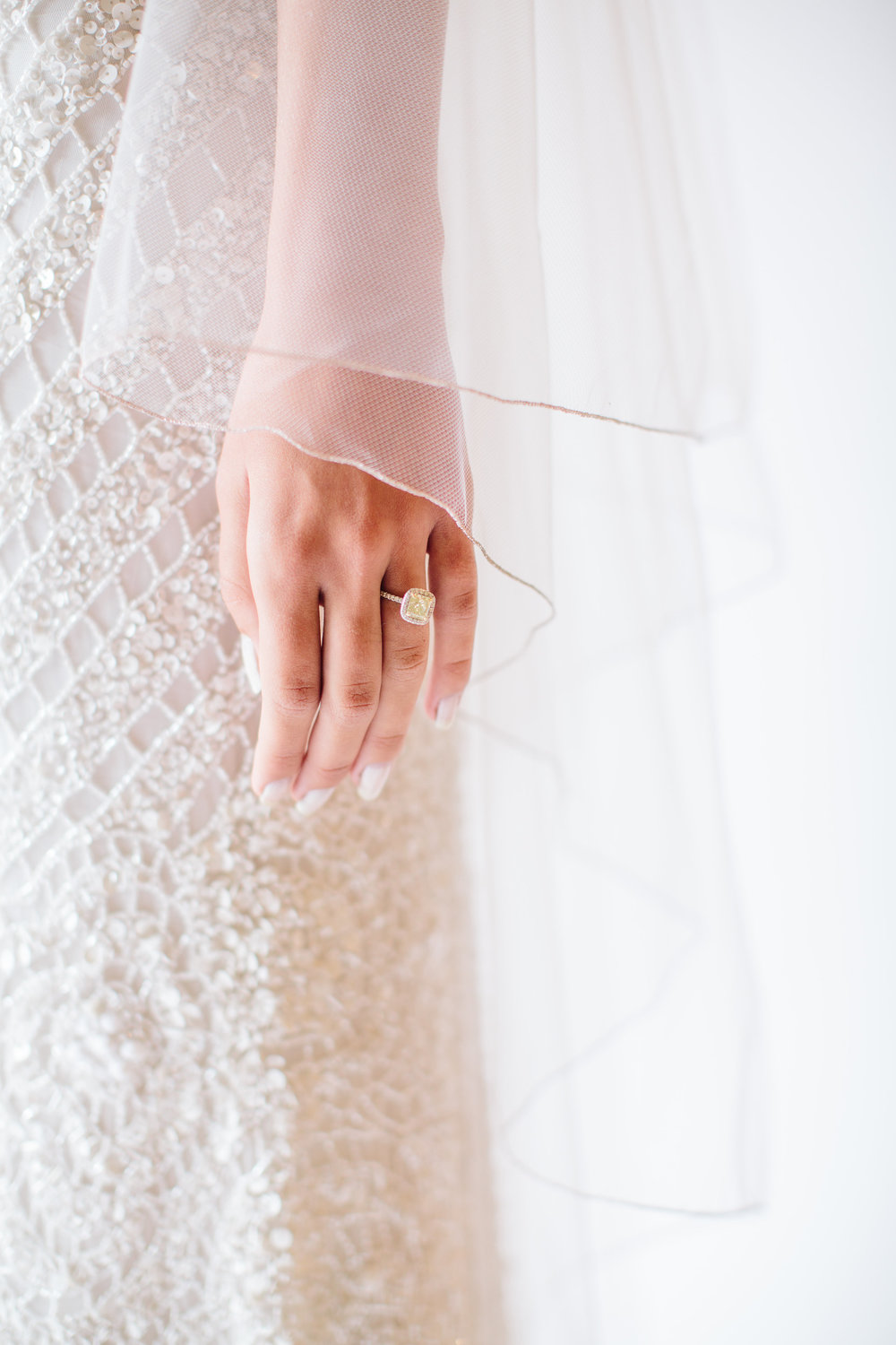 rosegold bridal veil