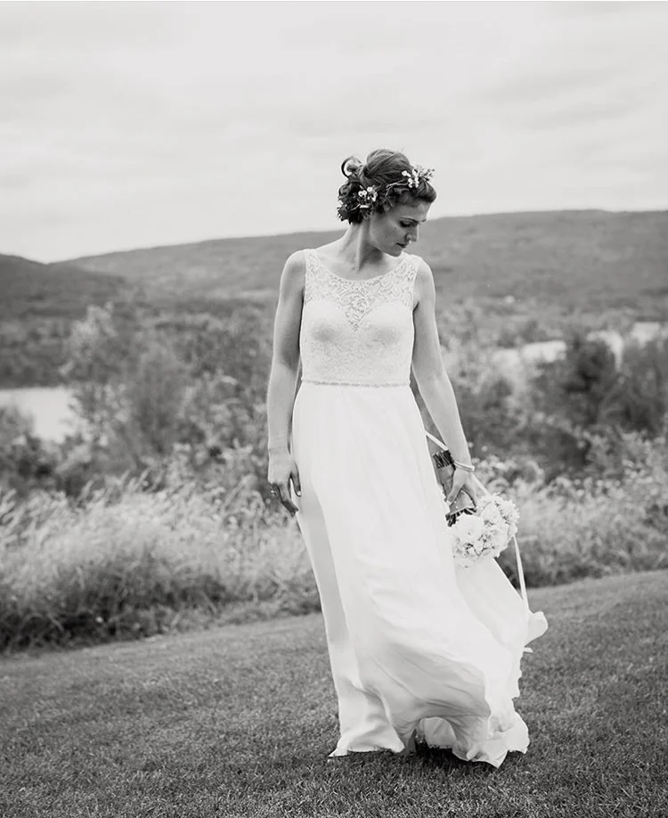 Wear a bridal hair vine as a sash