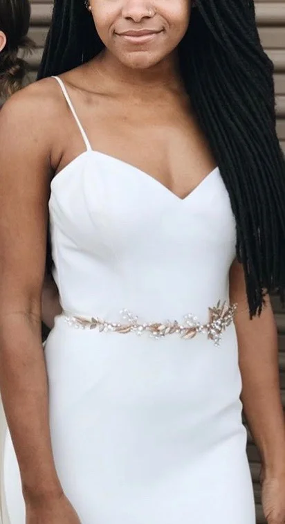 Wear a bridal hair vine as a sash