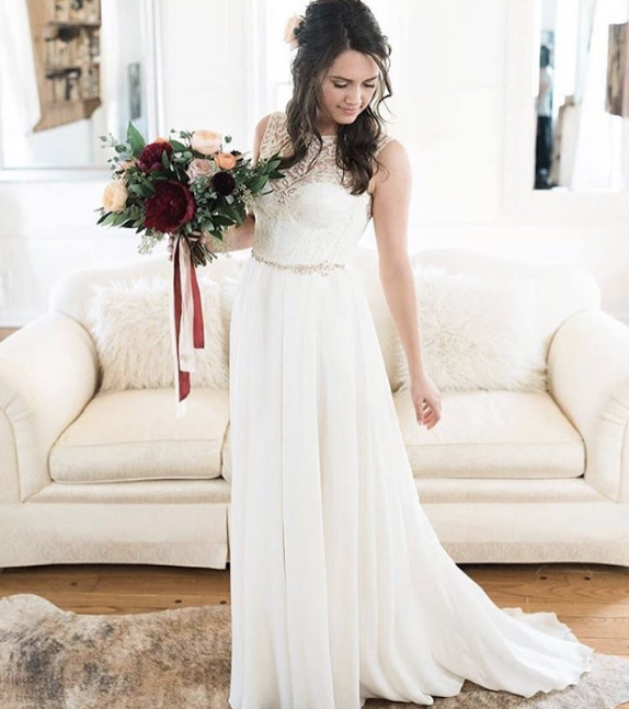 Wear a bridal hair vine as a sash