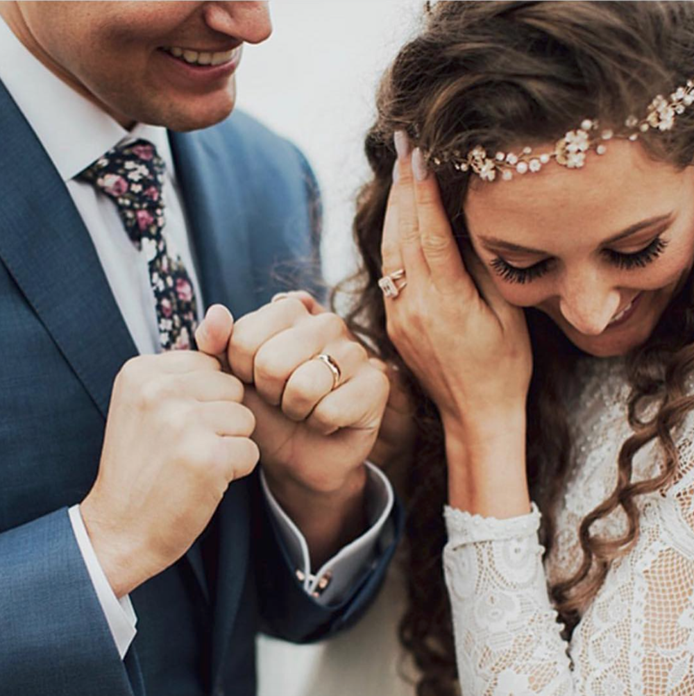 Wear a bridal hair vine as a headband