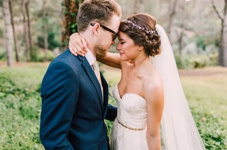 Wear a bridal hair vine as a headband