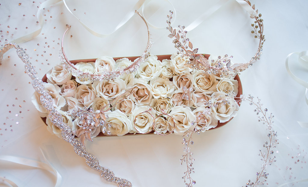 rosegold wedding accessories
