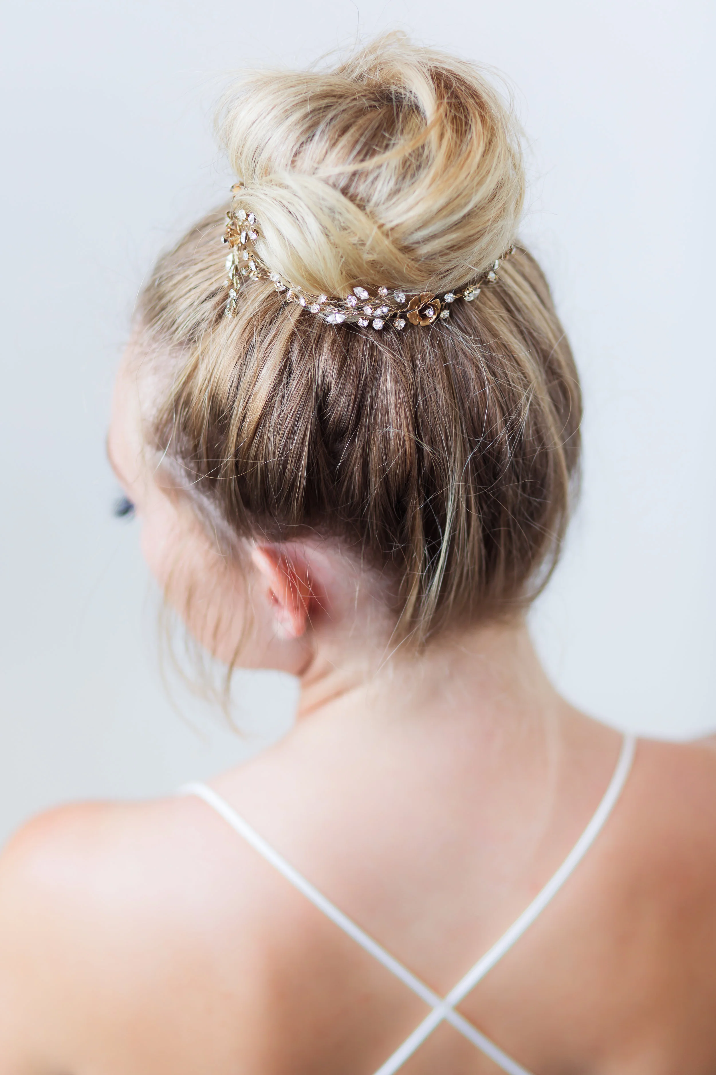 Wear a bridal hair vine in updo