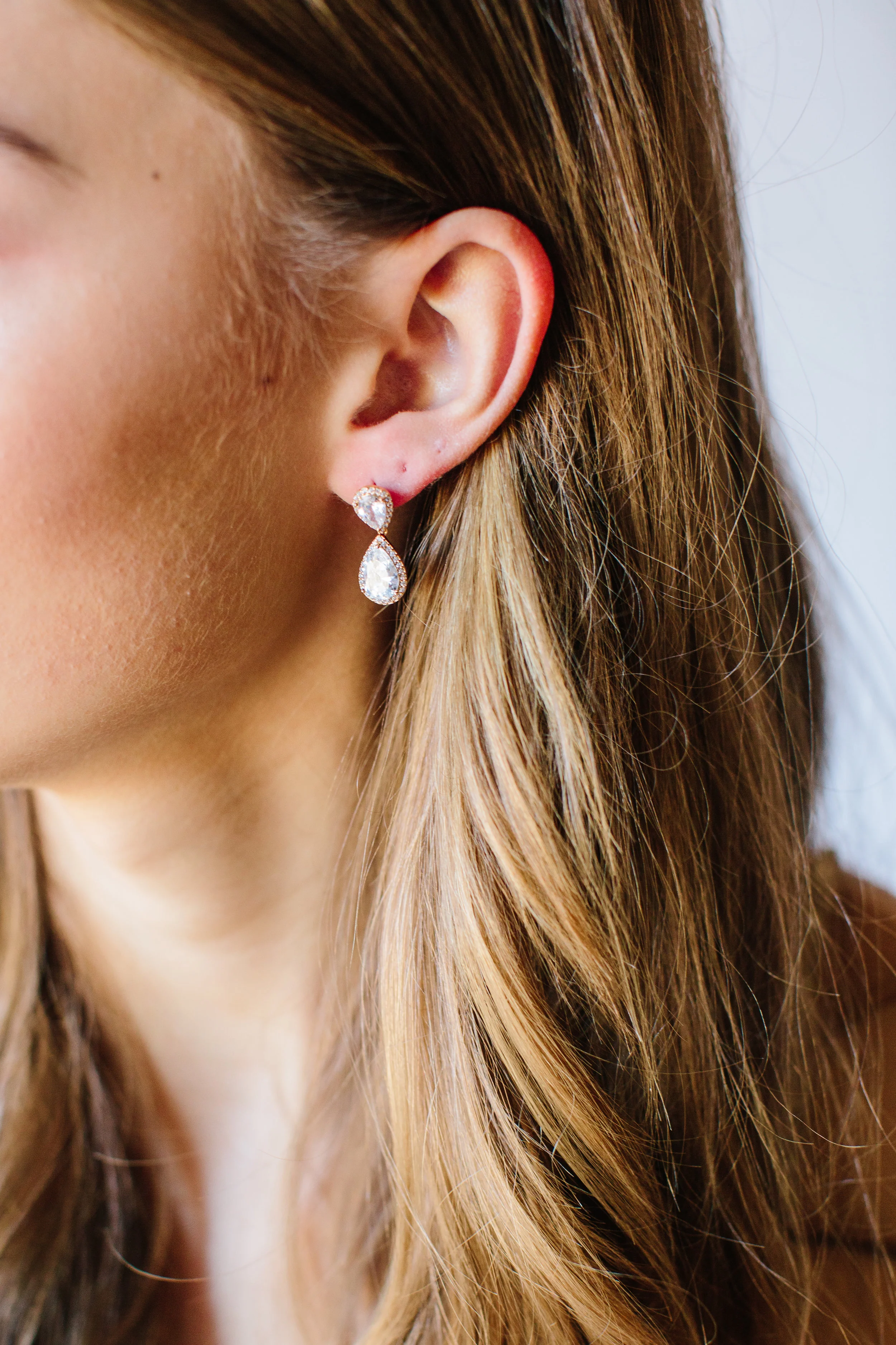 rose gold statement earrings