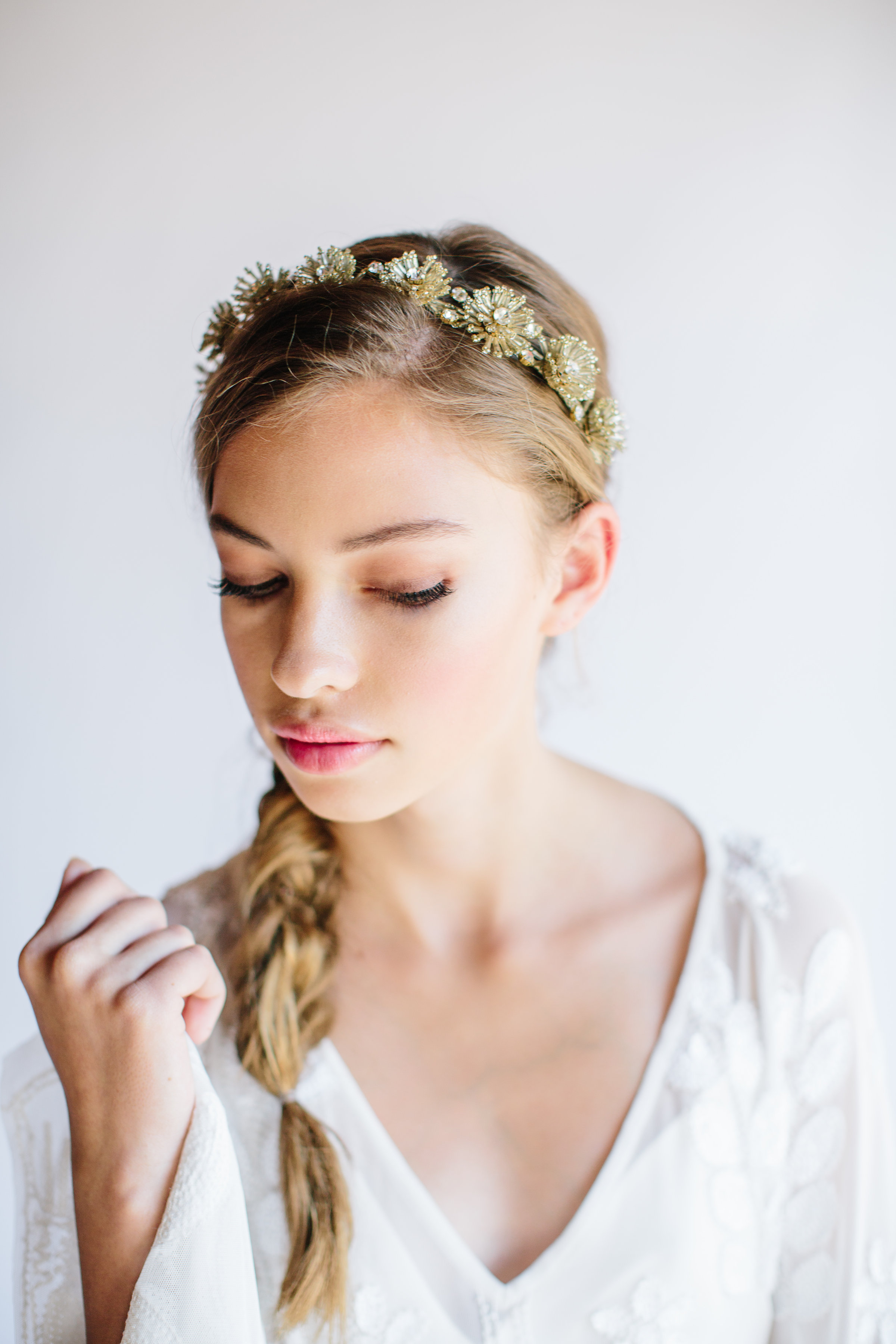 Zadie - beaded floral crown - By Untamed Petals