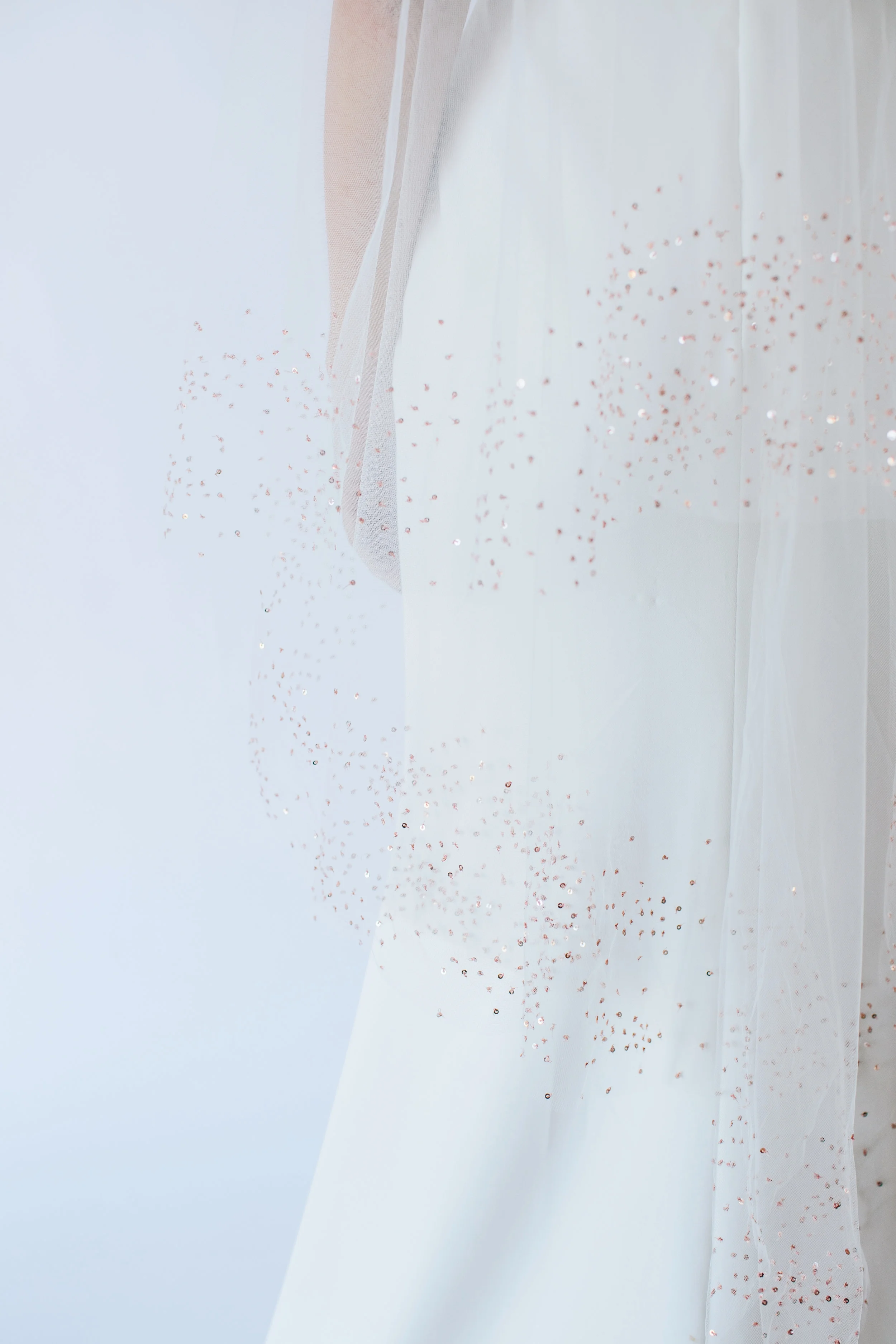 rosegold bridal veil
