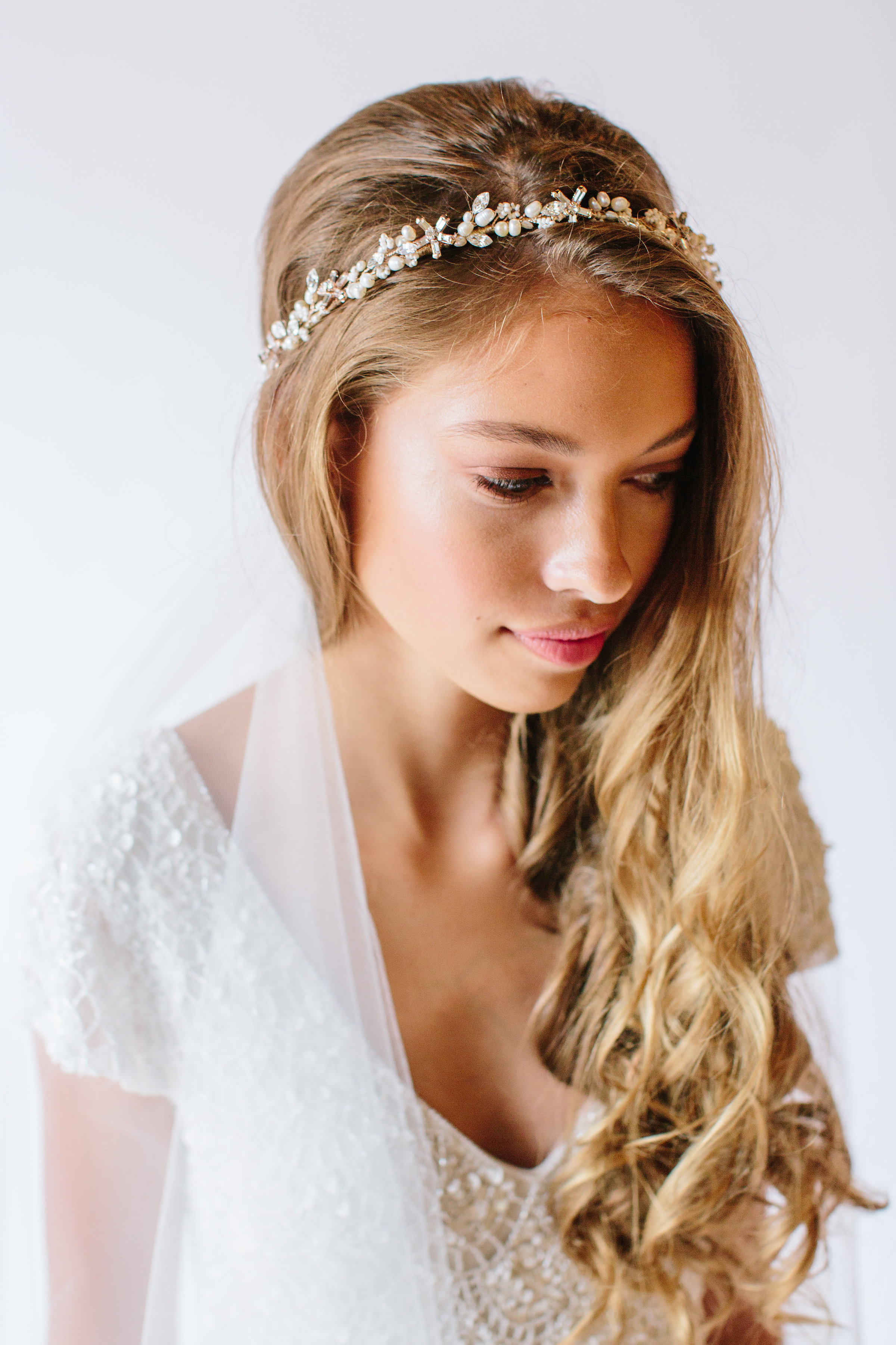 Pearl and Swarovski crystal hair vine by Untamed Petals