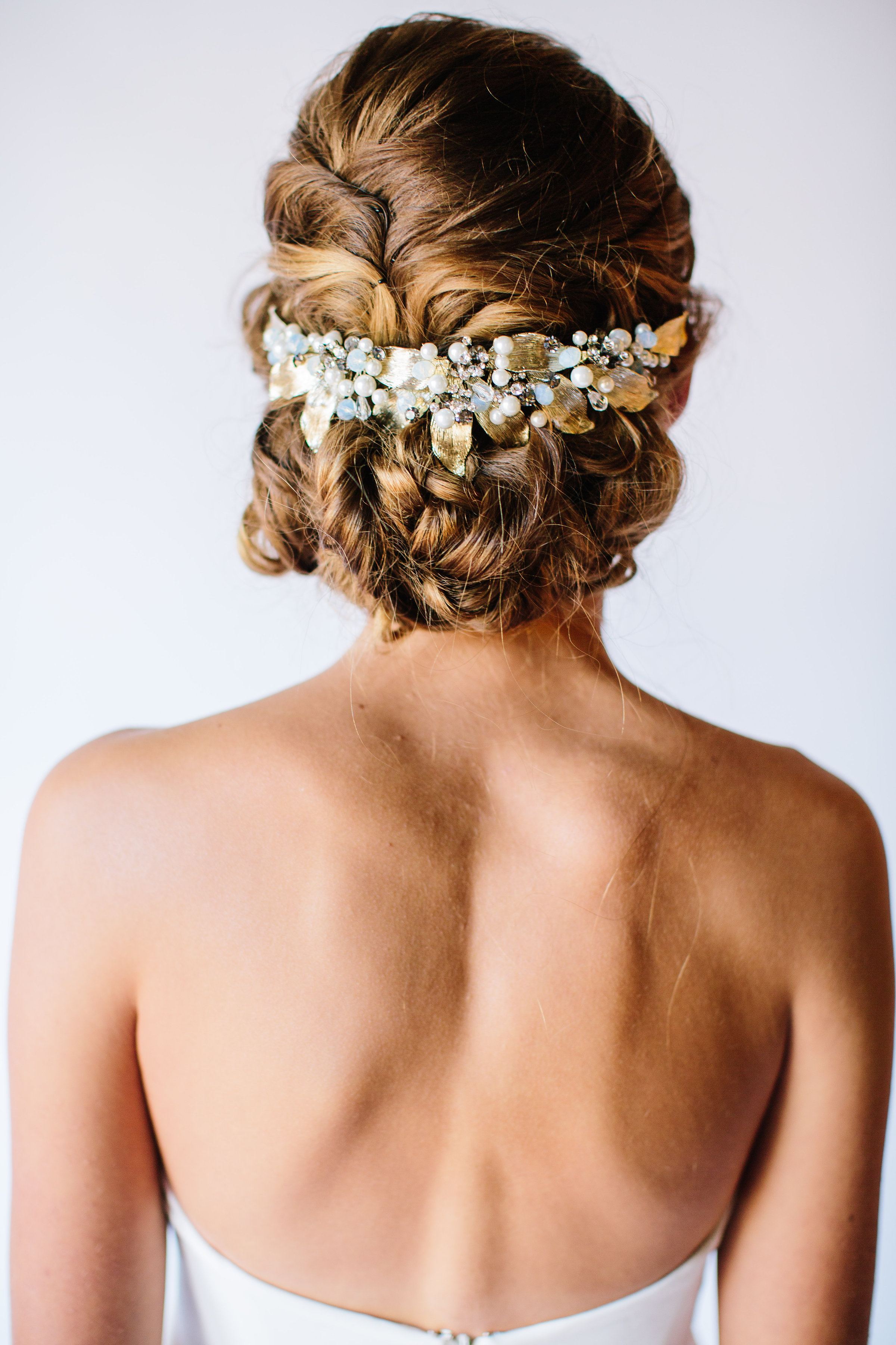 Brushed detail bridal tiara by Untamed Petals