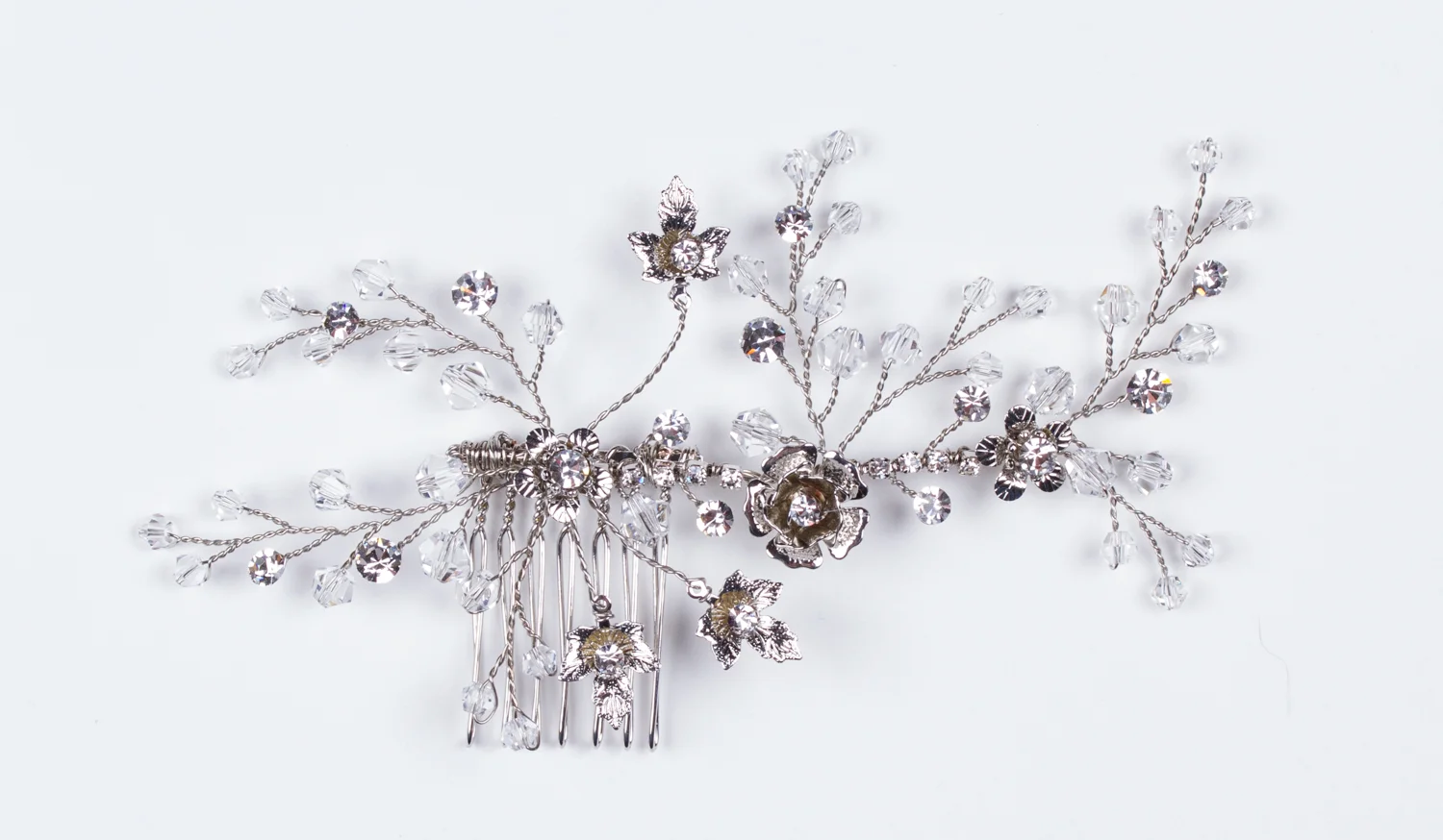 Dainty spring bridal comb by Untamed Petals