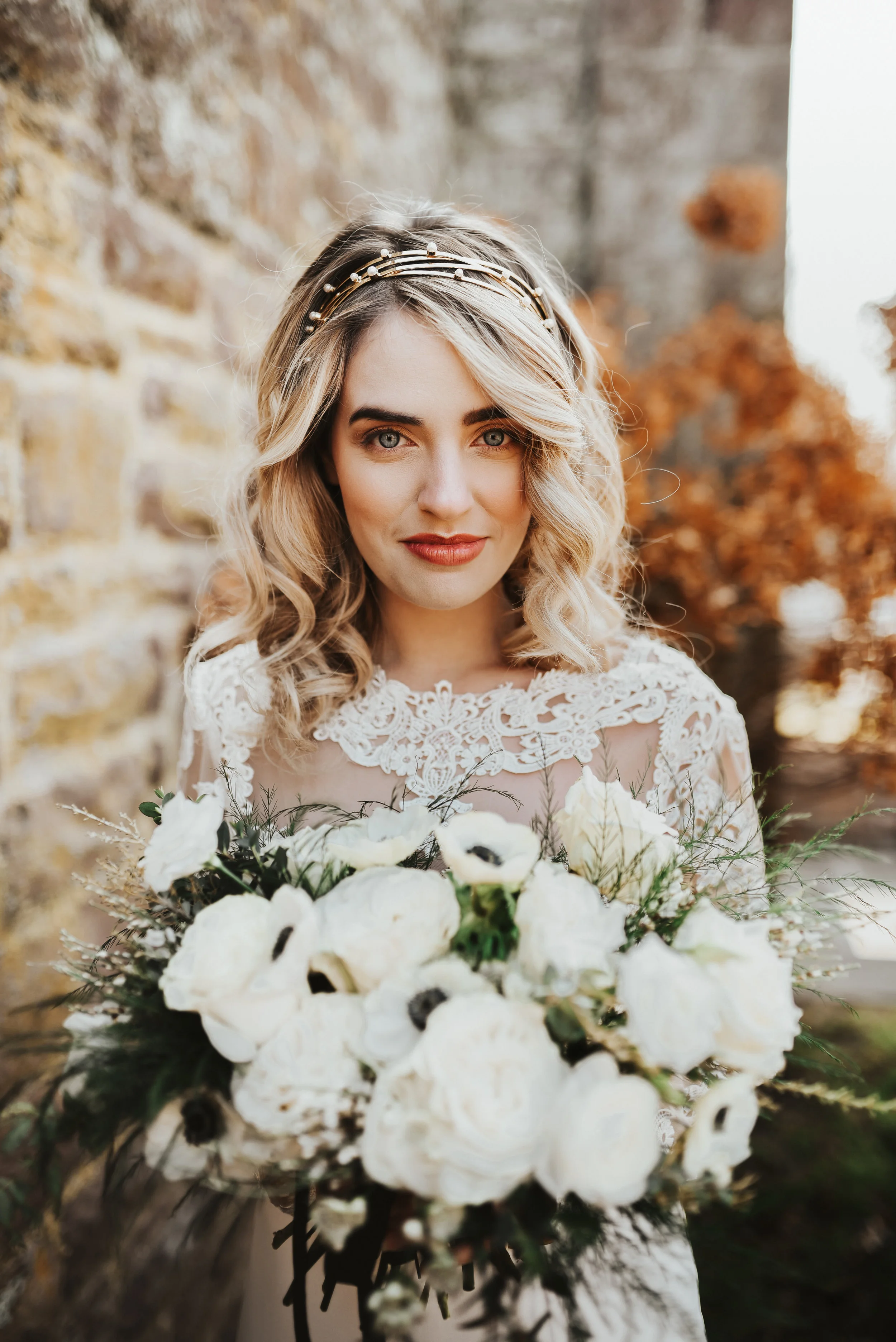 winter wedding bride