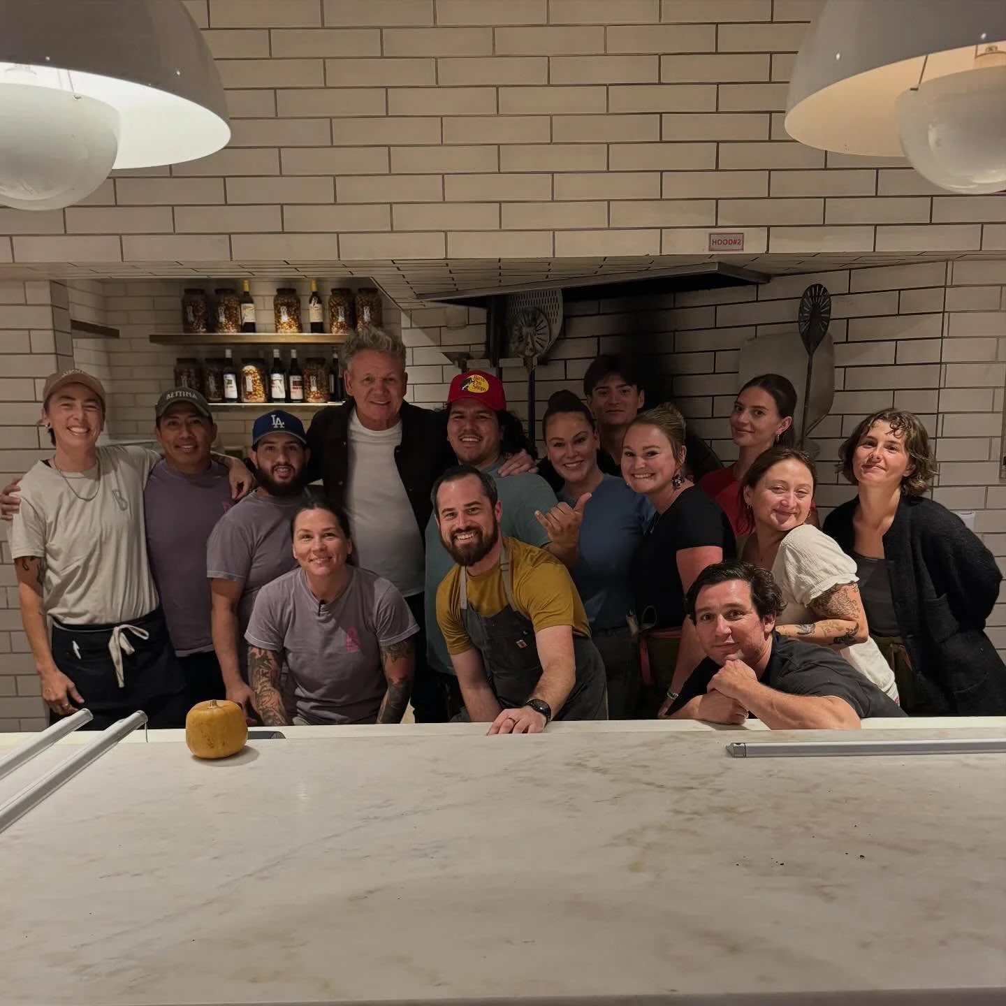 Team + @gordongram 🥲 Thank you chef for coming and showing so much love to our crew. ❤️🩷❤️