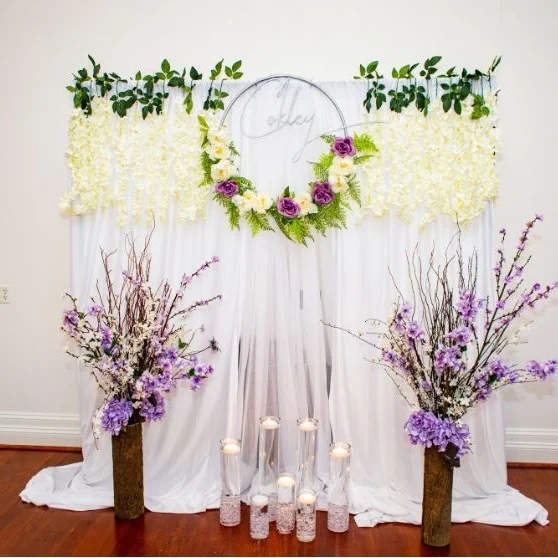 10X10 BACKDROP & DRAPING Perfect for creating a focal point at your event. Contact us for pricing & availability