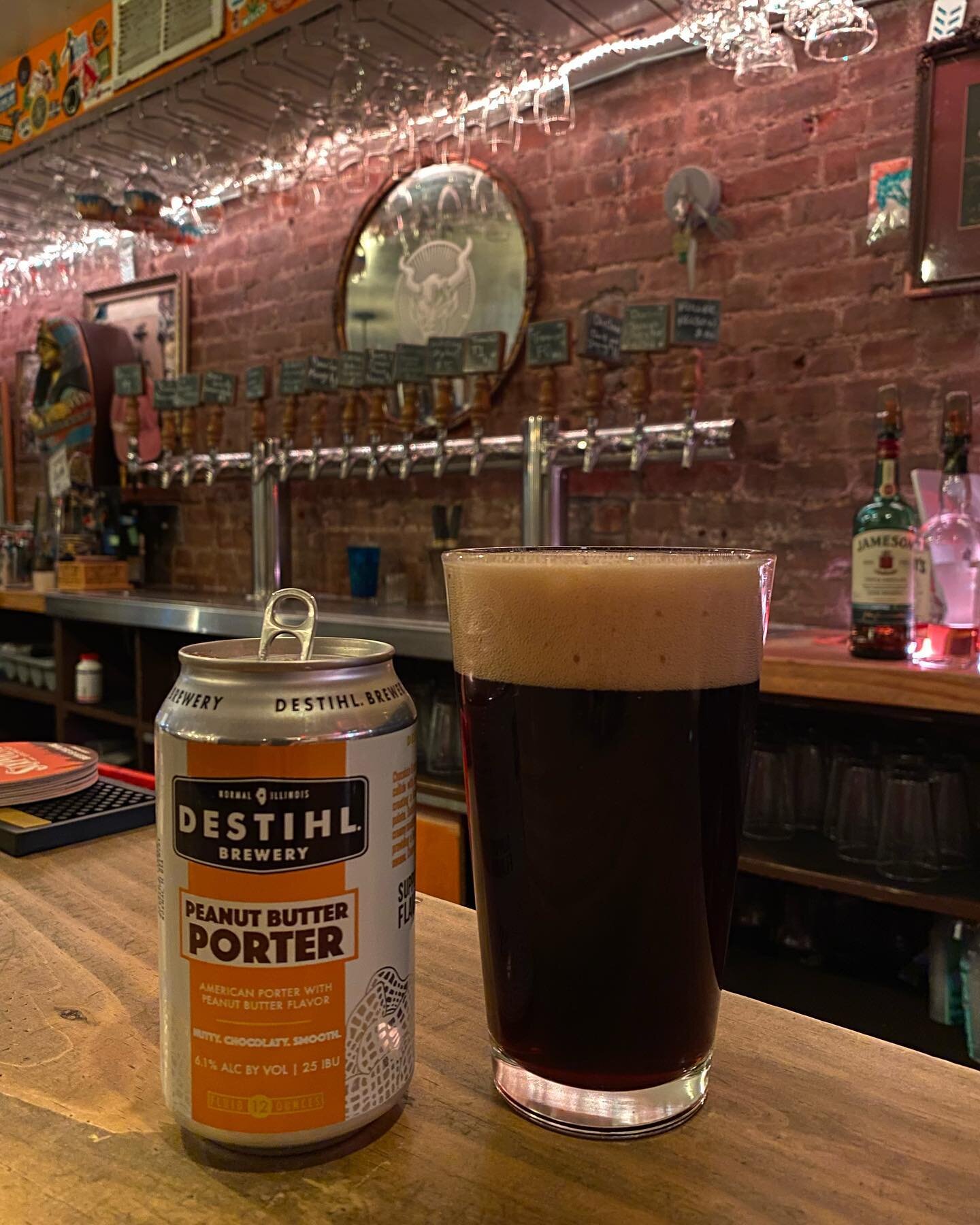 Can of the day! (yesterday) @destihlbrewery &lsquo;s &ldquo;Peanut Butter Porter&rdquo; . We know it&rsquo;s not stout season but the flavor of this drink might bring you back for a bit during the Spring! Malty, Roasty, Toasty with a dark brown color