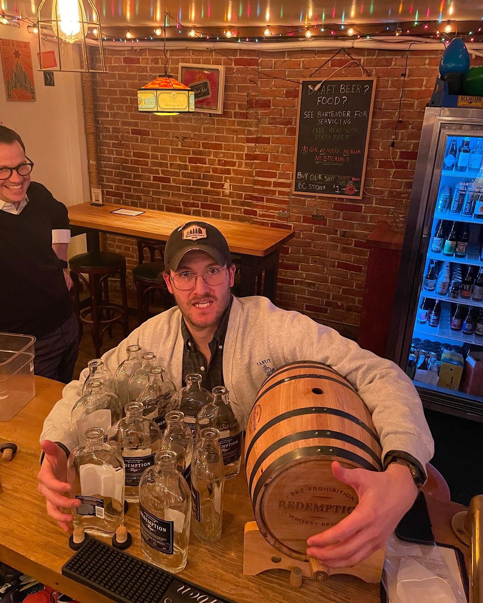 A great shot of our Mad Scientist Bo barreling the Redemption Rye! We are going to premiere it mid March, and can't wait for the reveal.  STAY TUNED!
#beerculture #beerculturenyc #hellskitchen #craftbeer #craftkitchen #bottleshop #midtown #timessquar