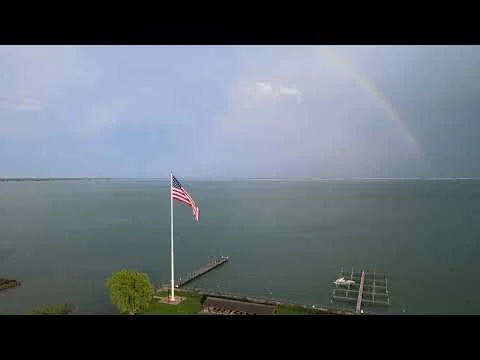 Aerial Flyover of New Baltimore, Michigan | Lake St. Clair & Anchor Bay Rainbow