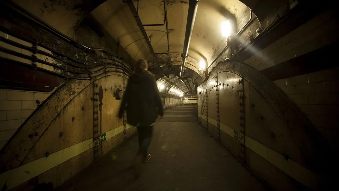 Passageway at Down Street disused station.

London Transport Museum.