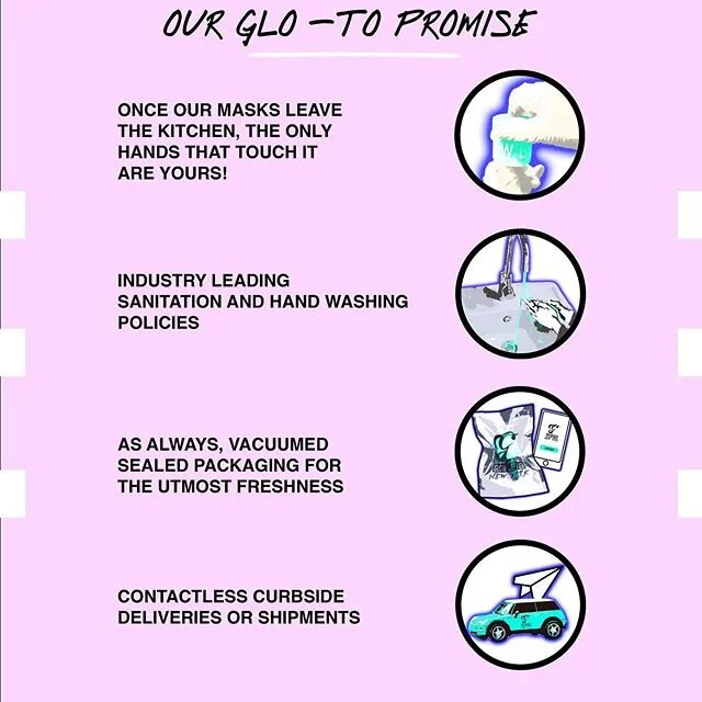 This is our Glo-To promise to our community and friends. We are so grateful to see you guys making space for your health and skincare routines during these stressful times. Here are some reassuring FAQs 🤍