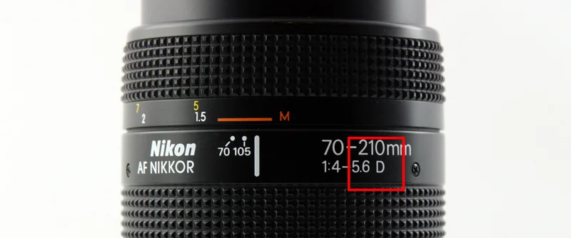 The D after the maximum apertures signifies the AF-D mount.