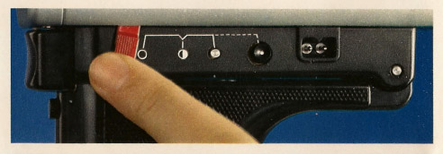 Variable shutter control on a Braun Nizo camera. Image taken from 1973 Nizo brochure.