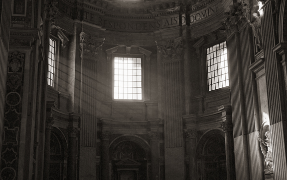 An image from a trip to Rome several years back. This roll was x-rayed four different times.