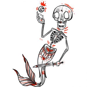 skeleton mermaid