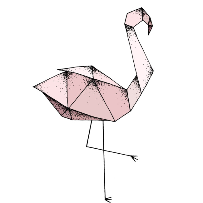 geometric flamingo