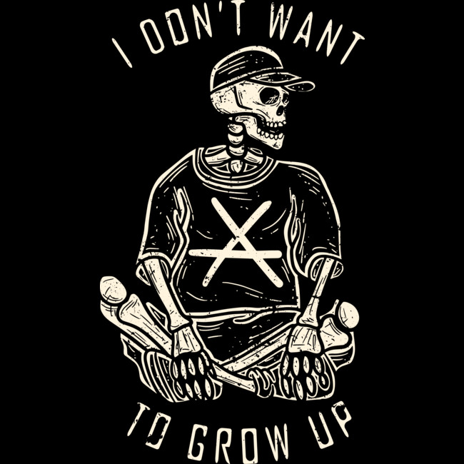 i don't want to grow up skeleton