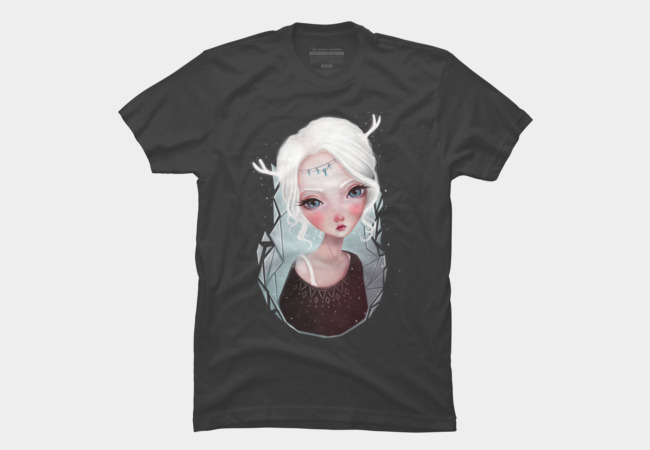 gray t-shirt with woman