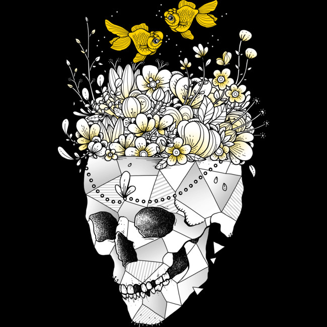 floral skull