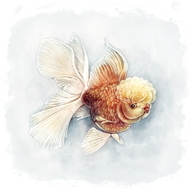 watercolor of goldfish