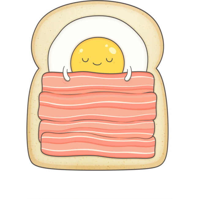 egg sleeping on toast