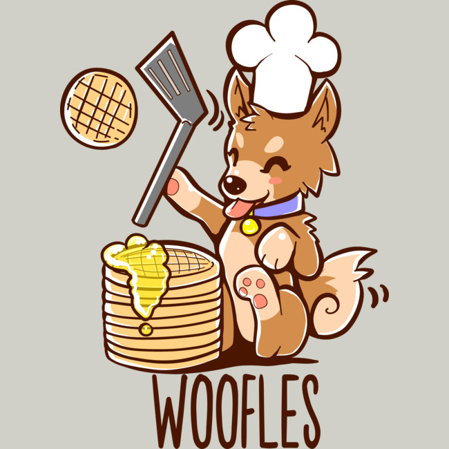 dog with waffles woofles